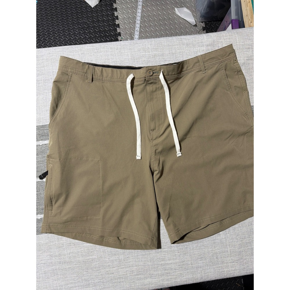Trunks Surf‎ & Swim Co Mens Tan Khaki Hybrid Utility  Shorts Performance Size 40